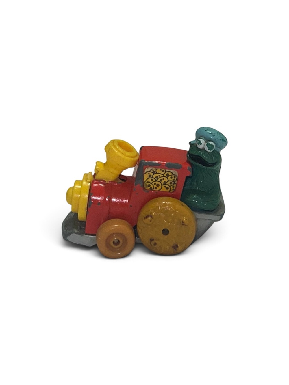 Vintage 1981 Sesame Street Cookie Monster Train Toy Figure Collectible 80’s